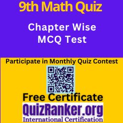 9th class Mathematics chapter wise MCQ Quiz