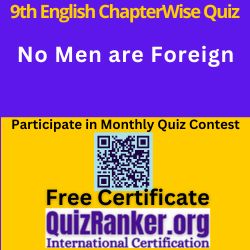 Class 9th English MCQ No Men are Foreign