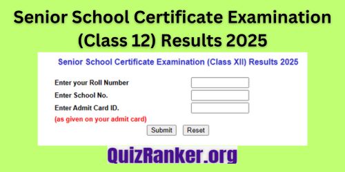 Senior School Certificate Examination (Class XII) Results 2025