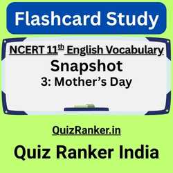 11th English Vocabulary Snapshot 3 Mother