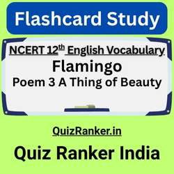 Poem 3 A Thing of Beauty Dictionary flash card