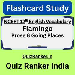 Prose 8 Going Places Dictionary flash card