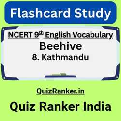 QuizRanker Class 9 English Ch8 Vocabulary - Kathmandu