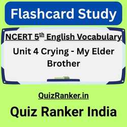 Unit 4 Crying & My Elder Brother