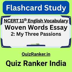 Vocabulary Woven Words Essay 2 My Three Passions