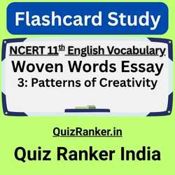 Vocabulary Woven Words Essay 3 Patterns of Creativity