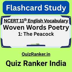 Vocabulary Woven Words Poetry 1 The Peacock