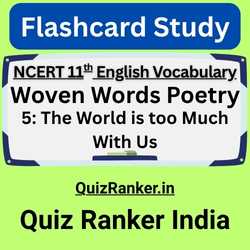 Vocabulary Woven Words Poetry 5 The World is too Much With Us